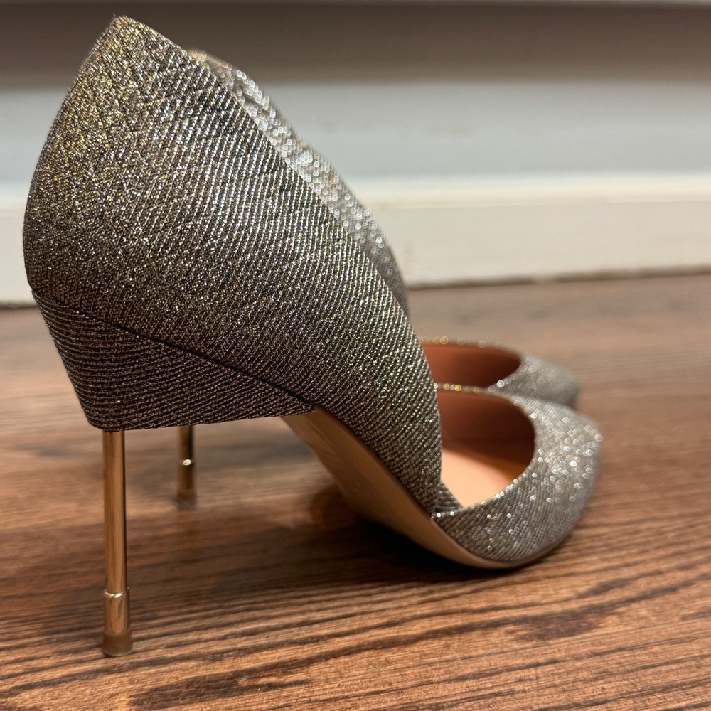 Kurt Geiger London Glitter Pointed Toe DOrsay Heels Size 36/ 5.5 US Holidays - Picture 2 of 8